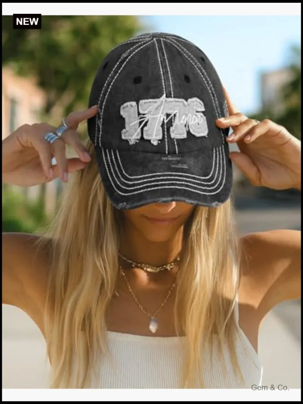 Vintage Distressed Low Profile Cotton Baseball Hat Adjustable